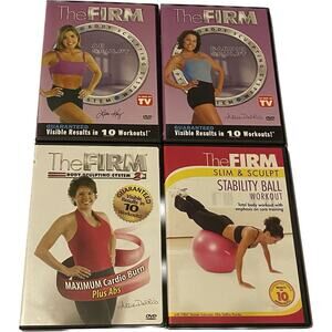 The Firm DVDs Lot Of 4 Ab Sculpt, Cardio Sculpt, Max Cardio Burn, Ball